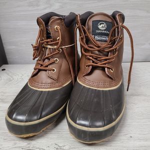 Tamarack Thermolite Mens Duck Boots Size 9 Brown Leather JPJL-111505-M Pre-owned